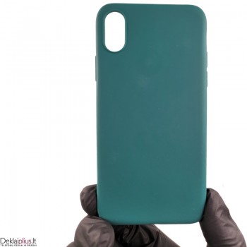 Silikoninis plonas dėklas 1.0 mm storio - žalias (Apple Iphone X/XS) Silikoninis plonas dėklas 1.0 mm storio - žalias (Apple Iphone X/XS)